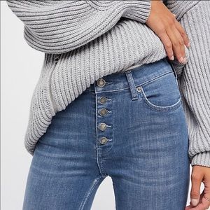 New free people button up jeans
